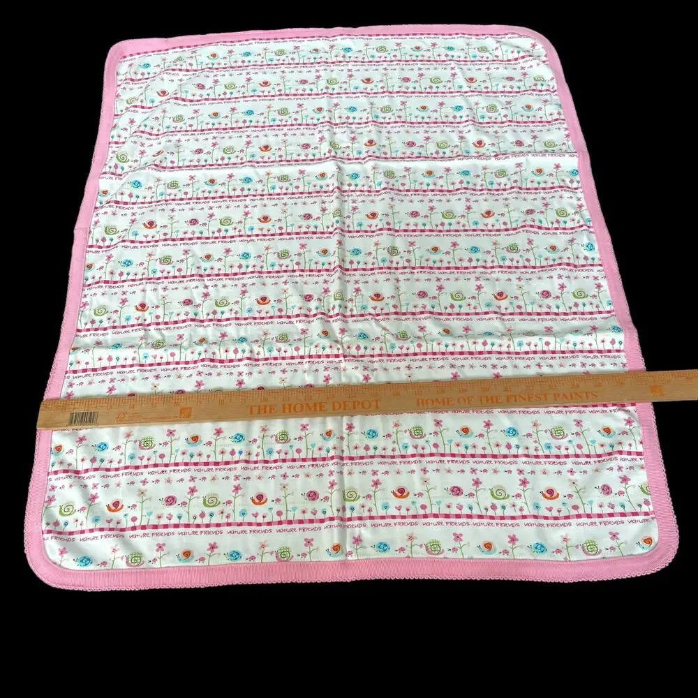 Emporio Baby Girl 4 Piece Set Footed One Piece w/ Swaddle Blanket Bib Pink NOS
